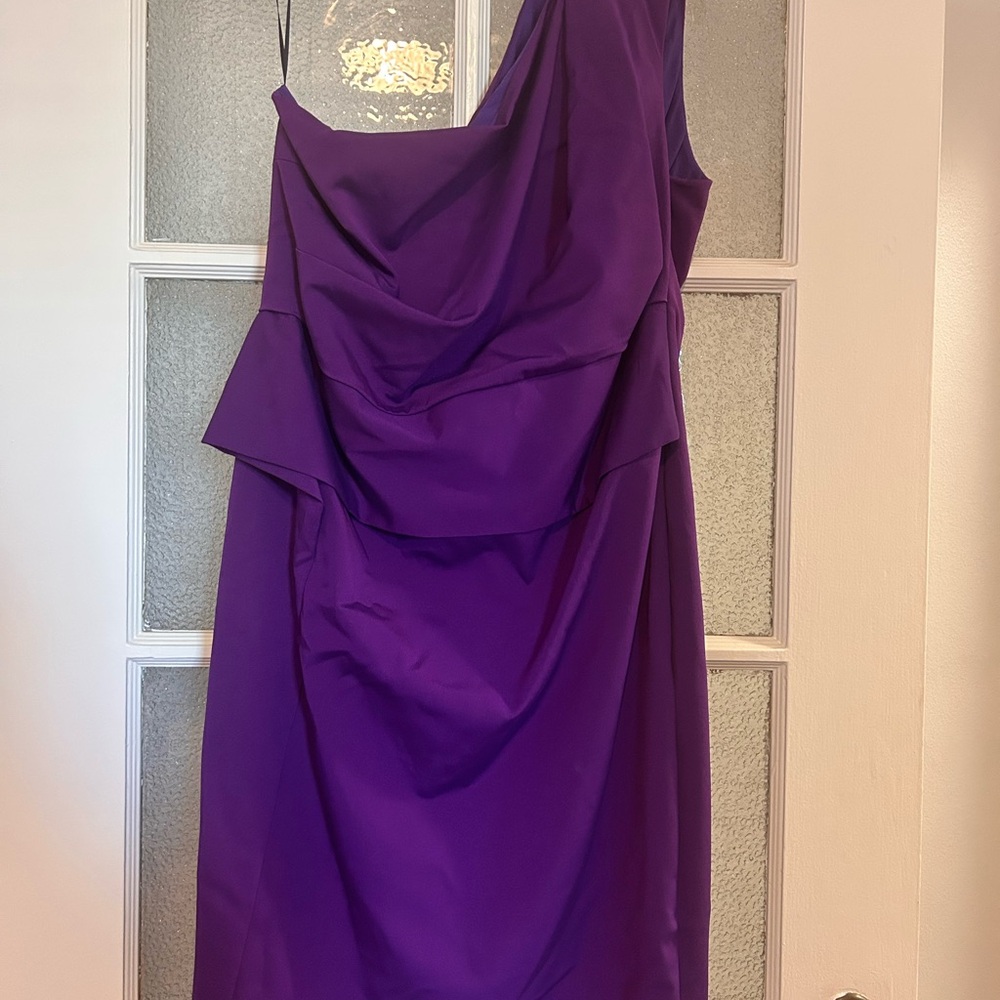 Escada Purple One-Shoulder Dress